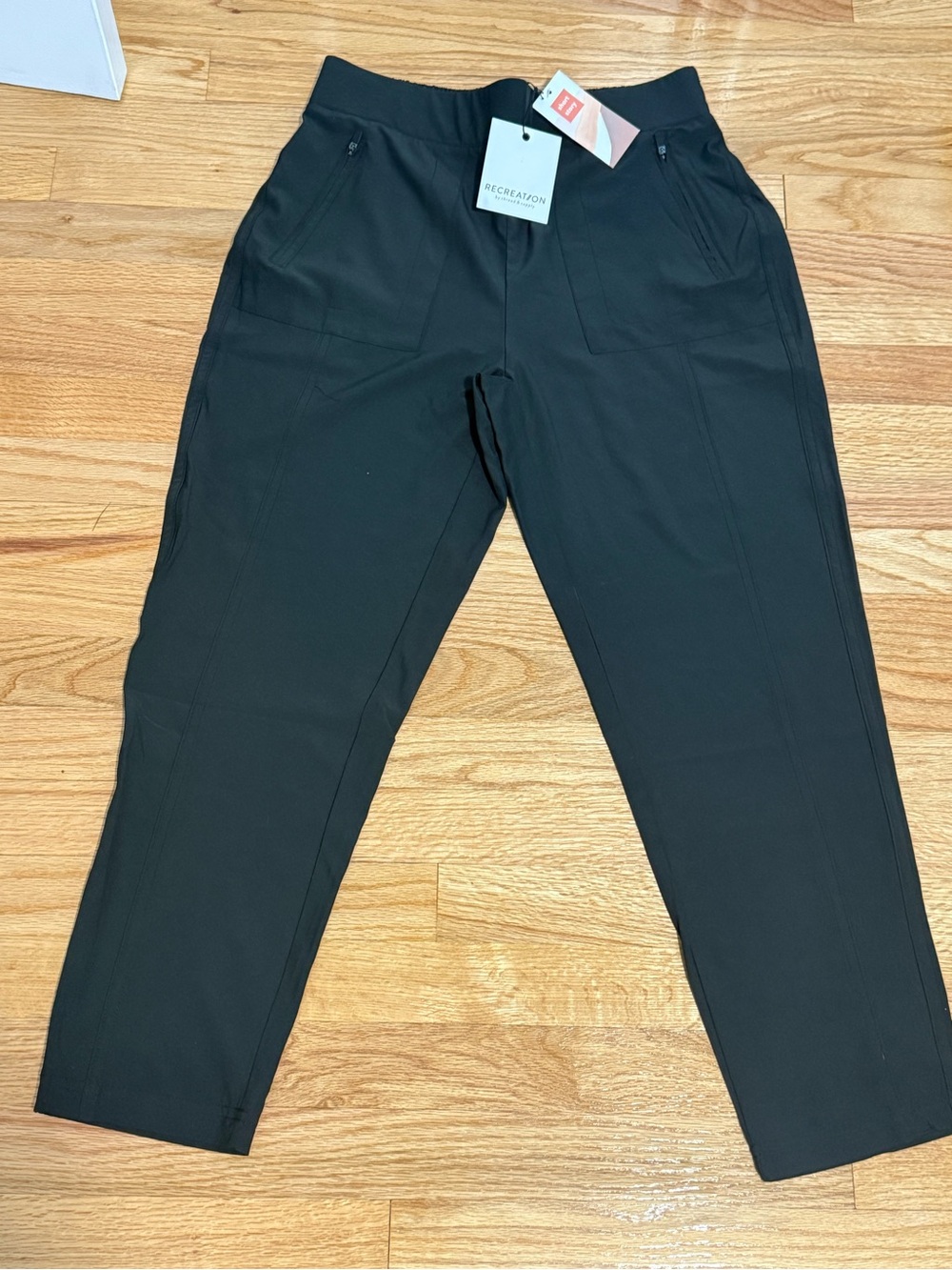 Thread & Supply Black Straight-Leg Stretch Pants
